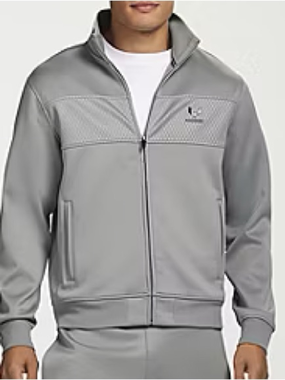 Men's Gray Track Jacket with Messi Logo